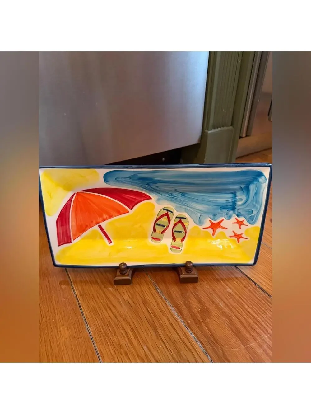 Sur La Table Vintage Summer Ocean Beach Tray & accessories